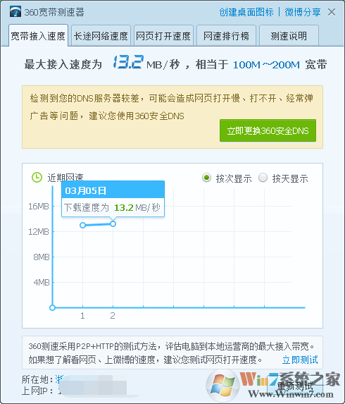 360寬帶測(cè)速器獨(dú)立版 V11.0正式版