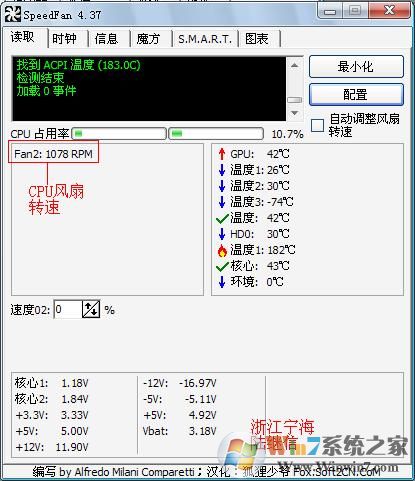 利用SpeedFan調(diào)節(jié)CPU風(fēng)扇轉(zhuǎn)速設(shè)置教程