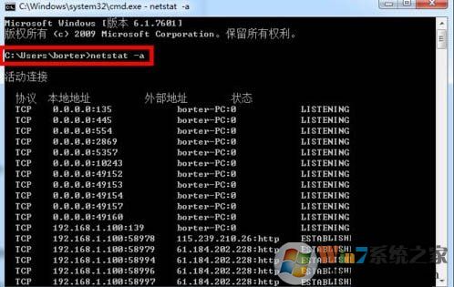 如何查看電腦開放了哪些端口號？Win7電腦查看系統(tǒng)的開放端口的方法