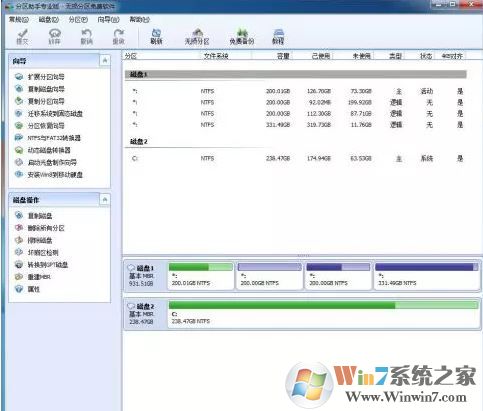 win7系統(tǒng)使用分區(qū)助手調(diào)整分區(qū)大小磁盤(pán)盤(pán)符變成*的解決方法