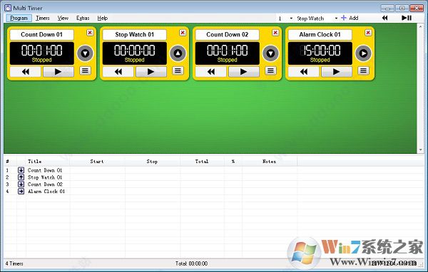 計時器下載_MultiTimer多功能計時器綠色破解版