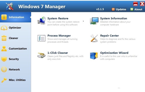 Windows7 Manager下載|Win7系統(tǒng)優(yōu)化工具 V5.2.0綠色版