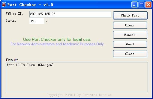 Port Checker下載|Web服務器端口檢測 V1.0綠色免費版