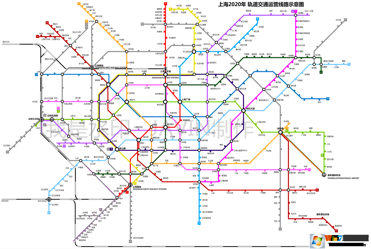 上海地鐵規(guī)劃圖2020