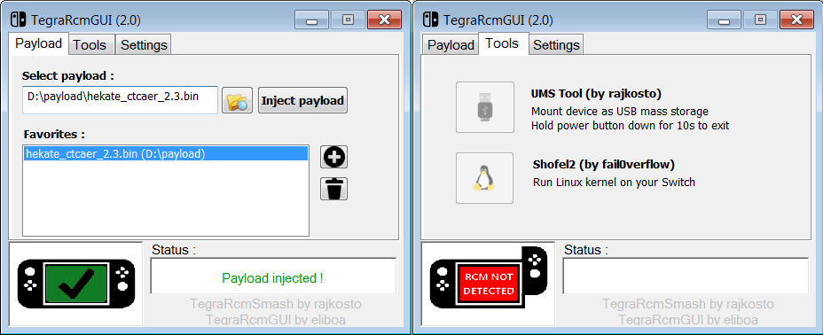 TegraRcmGUI電腦版(任天堂switch payload loader)綠色版