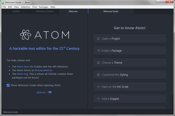 Atom編輯器漢化版下載|atom文本編輯器 V1.57.0中文版