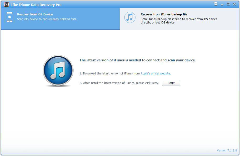 iLike iPhone Data Recovery Pro蘋(píng)果手機(jī)數(shù)據(jù)恢復(fù) v7.5免費(fèi)版