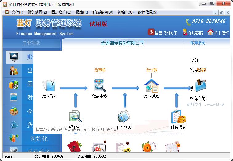 藍(lán)燈財務(wù)軟件免安裝 v3.5綠色破解版