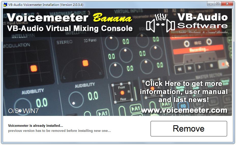 Voicemeeter Banana(虛擬音頻調(diào)音臺) V2.0.3.4綠色版