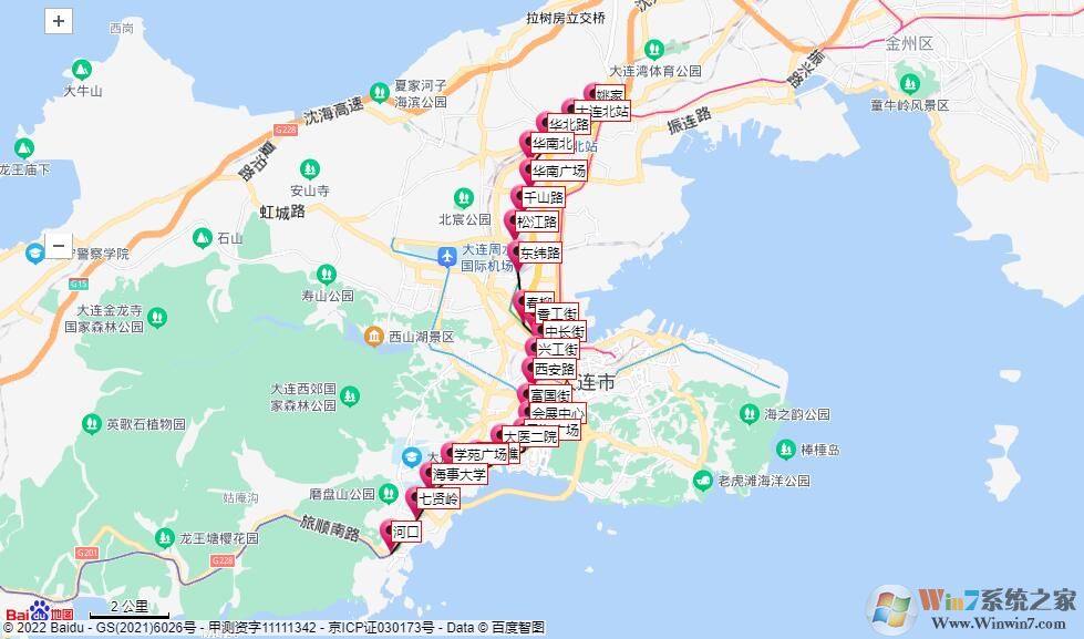 大連地鐵線路圖2022(高清版)