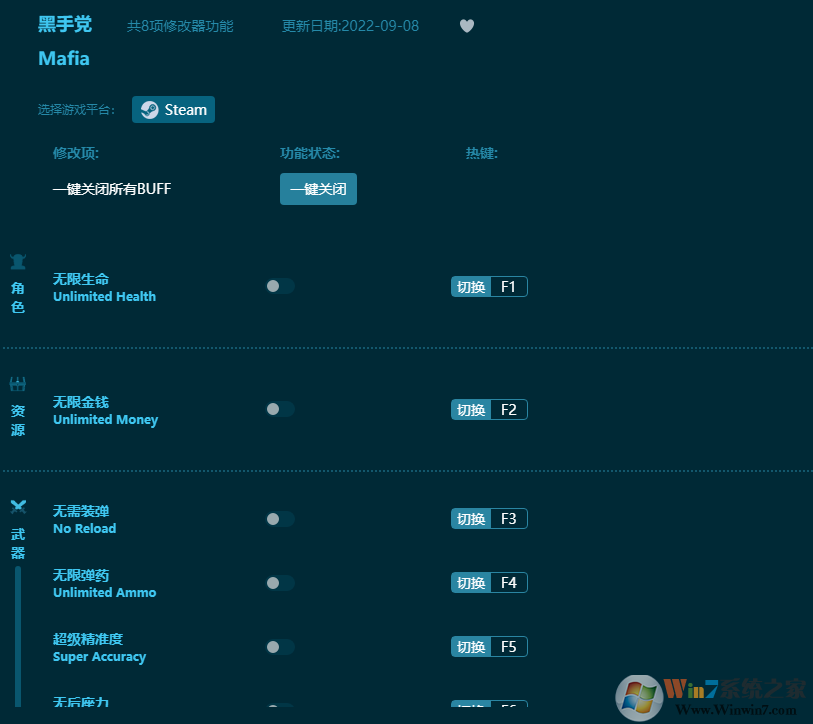 黑手黨八項修改器 v2023最新版