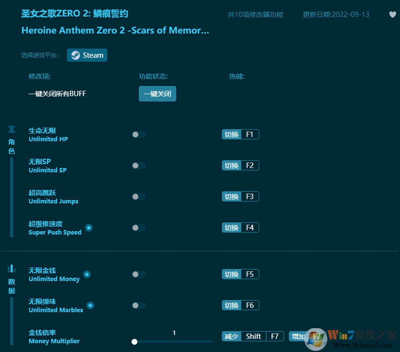 圣女之歌zero2鱗痕誓約十項修改器 v2023最新版