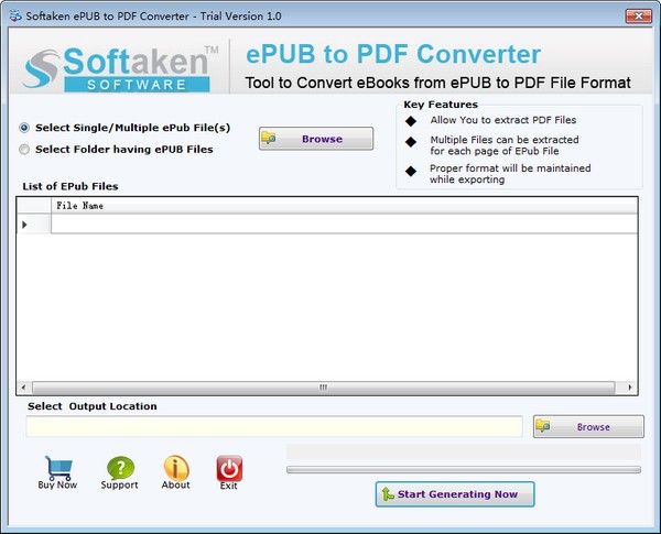 Softaken ePUB to PDF Converter(epub無(wú)損轉(zhuǎn)pdf) V1.0官方版