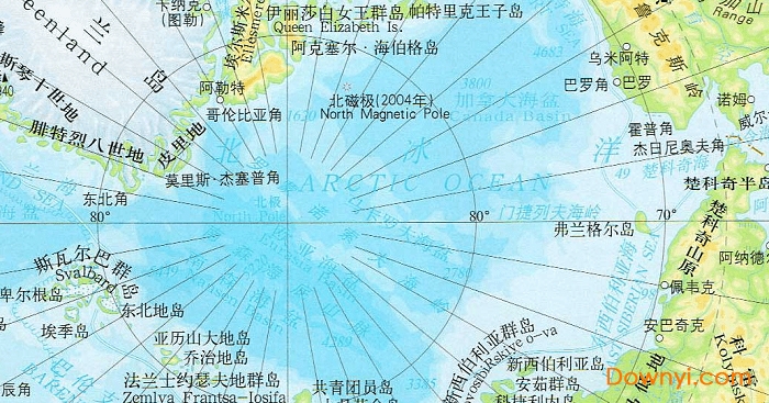 北冰洋地圖高清版大圖 V2023高清版