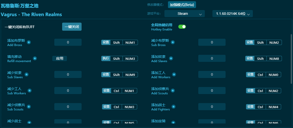 瓦格魯斯萬壑之地十九項修改器 v2024最新版