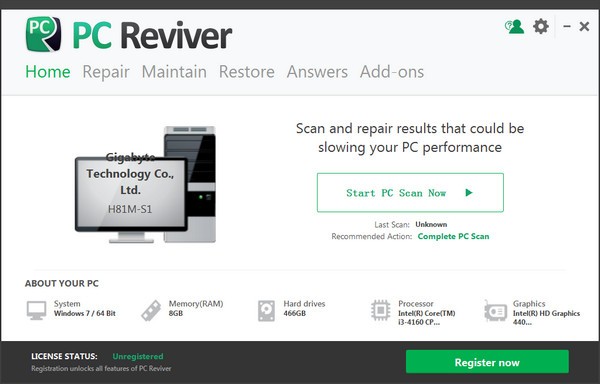 PC Reviver(電腦優(yōu)化維護(hù)工具) v3.18綠色版