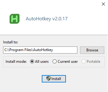 AutoHotkey純凈版