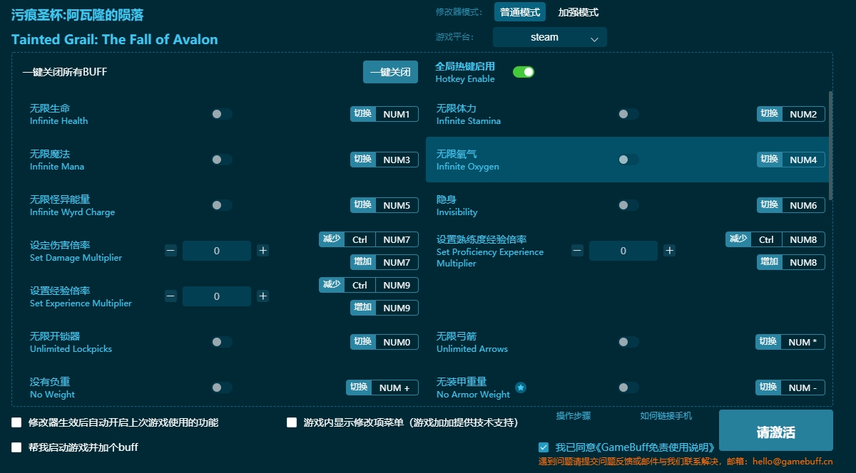 污痕圣杯:阿瓦隆的隕落三十五項修改器